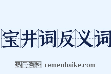 宝井词反义词是什么意思的图片